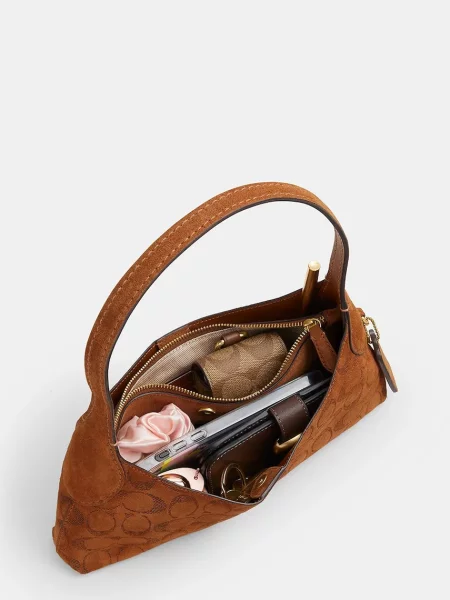 Coach сумочка hobo замшева Brooklyn Shoulder Bag 26