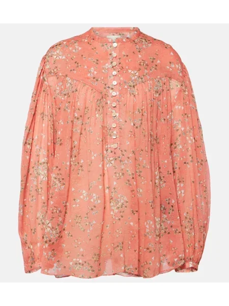 Bluză Isabel Marant de mătase roz