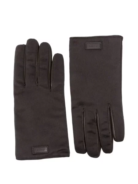 Kožené rukavice Bally hnědé