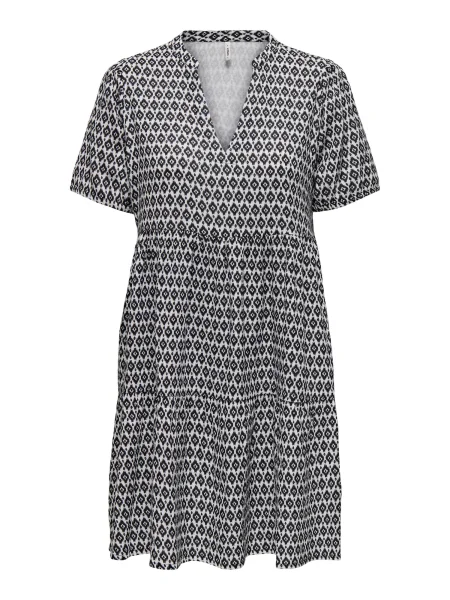 ONLY Rochie tip bluză Nora negru alb