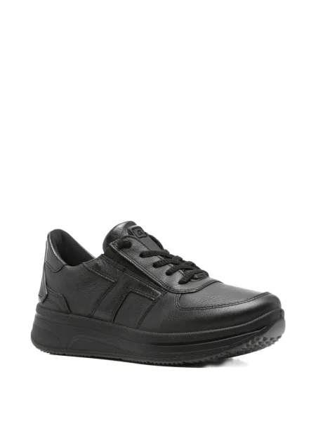 Sneakerși Ara cu șireturi din piele negru