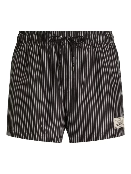 Slip de baie Dolce & Gabbana cu dungi negru