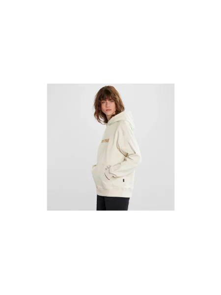Dedicated Hoodie Sundborn Twin Peaks Logo Oat White Kobiety Bluzy i bluzy z kapturem Dedicated Size: S biały