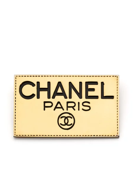 Brož Chanel Pre-owned s autogramem zlatá