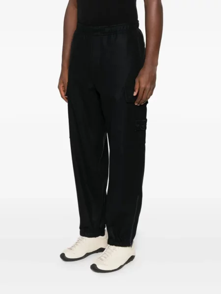 Flanelové cargo kalhoty Stone Island s kamínky modré