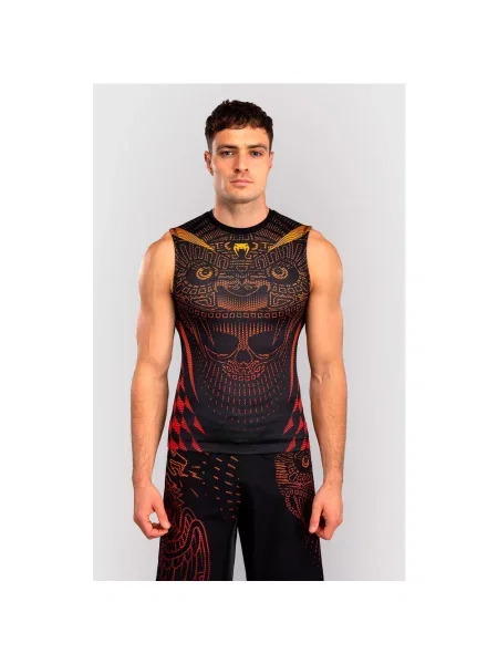 Koszulka Venum Quetzal Fury Rashguards czarno-czerwono-pomarańczowa S czarna