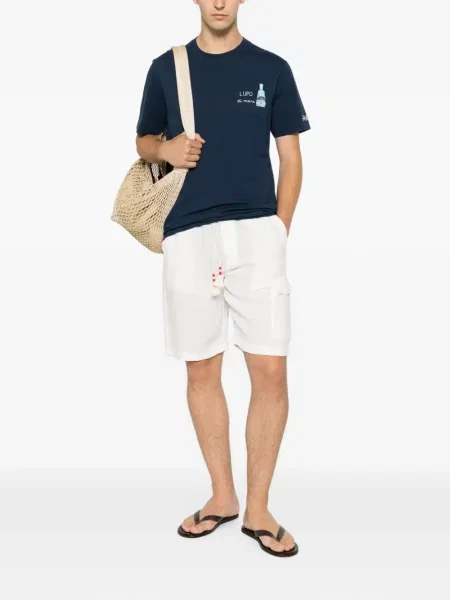 Tricou Mc2 Saint Barth cu broderie albastru
