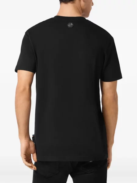 Tricou Philipp Plein cu broderie teddy negru
