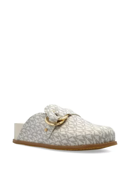 Papuci tip mules Michael Michael Kors din piele chunky cu imagine negru