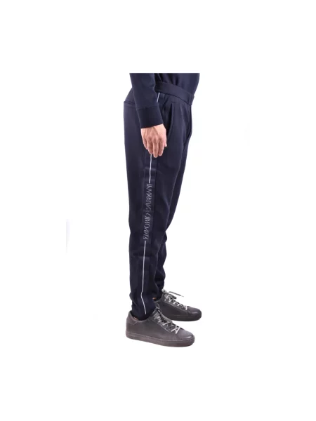 Spodnie Emporio Armani niebieskie
