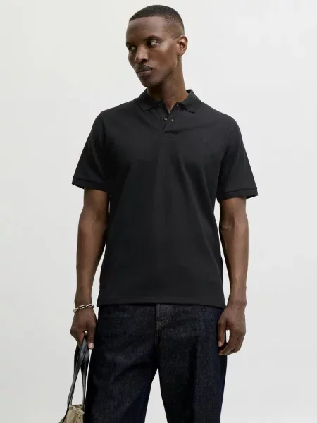 Jack & Jones koszulka polo Mężczyźni S czarny