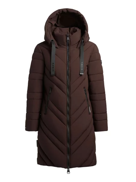 Khujo Zimní kabát Taby tmavě hnědá