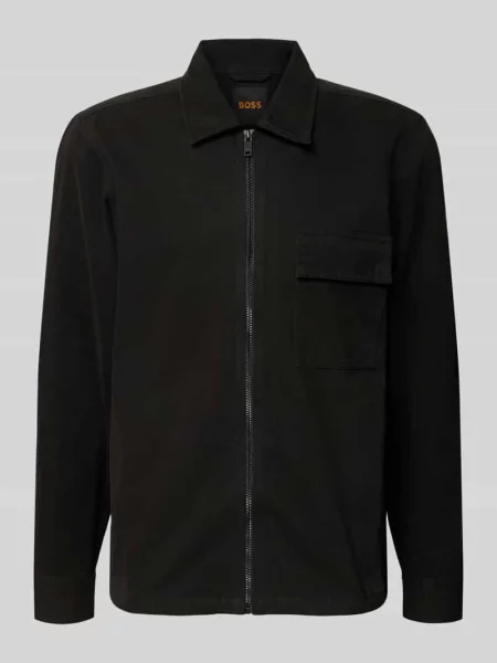 Kurtka koszulowa o kroju regular fit z czystej bawełny model ‘M_LORUM’ Boss Orange czarna