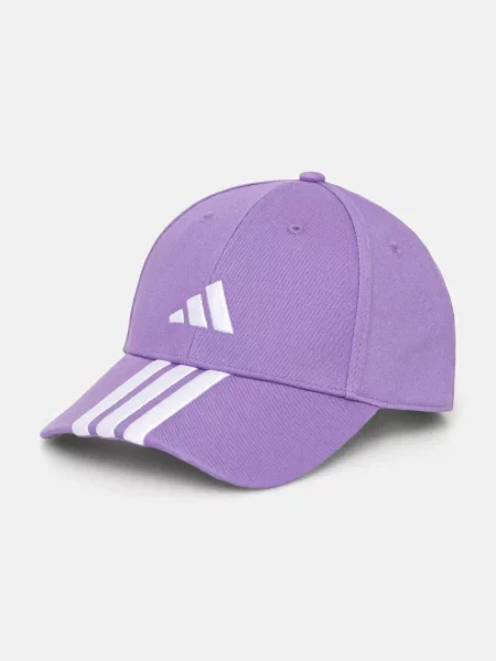Шапка с козирка adidas BBALL 3S CAP NL лилаво с апликация виолетово
