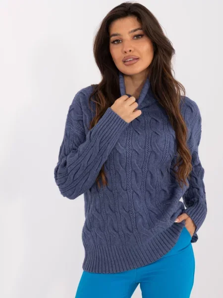 Pulover Wool Fashion Italia modra