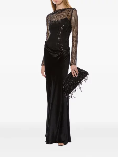 Rochie Alberta Ferretti plasă de costum negru
