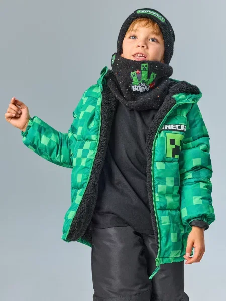 Sinsay Nákrčník s nášivkami Minecraft černá