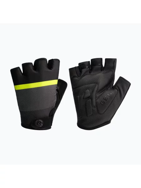 Cyklistické rukavice Rogelli Hero II black/fluor/grey černé