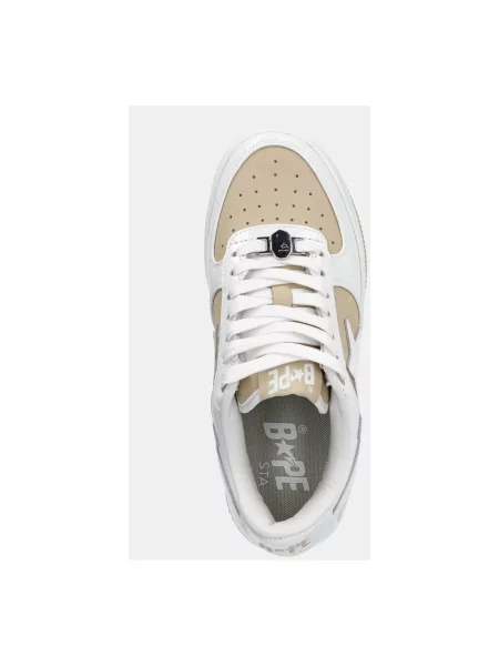 A Bathing Ape sneakersy skórzane BAPE STA #6 L beżowy białe