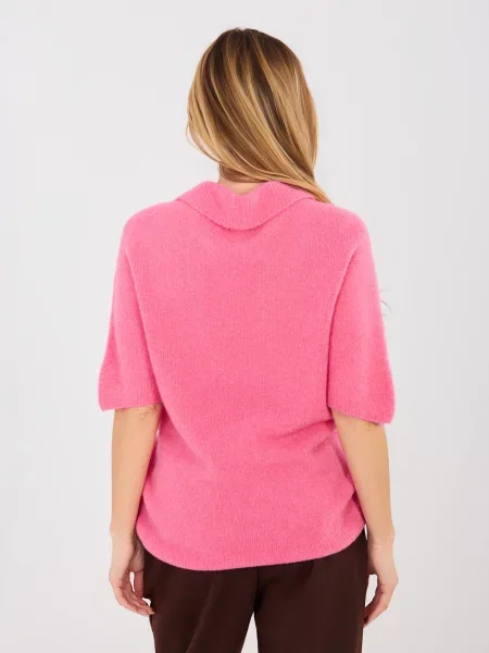 Pulover Italy Moda scurt roz