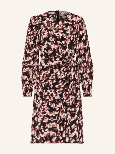 Moss Copenhagen Sukienka Mschbellamaya Rhian W Stylu Kopertowym schwarz biała