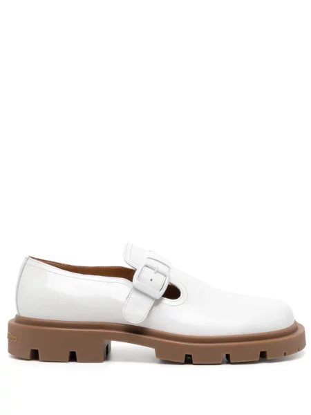 Pantofi monk Maison Margiela din piele alb