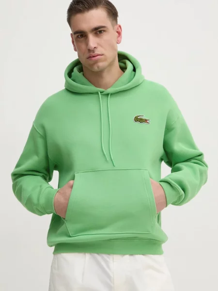 Lacoste Bombažen pulover zelena