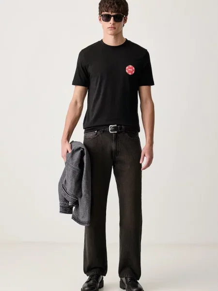 HUGO tricou pentru bărbați din Datril negru