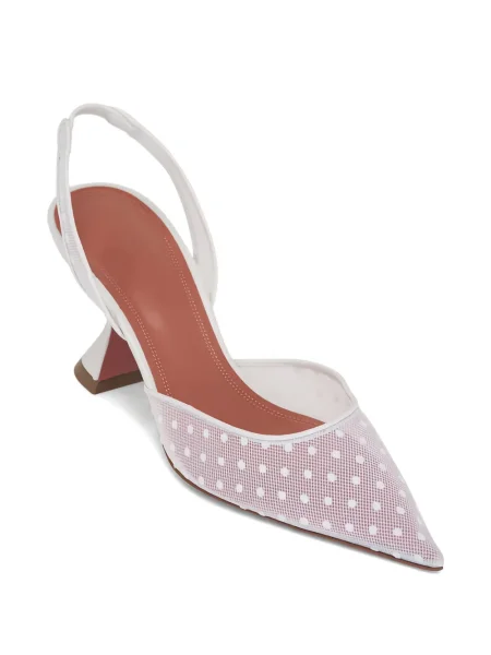 Pantofi cu toc Amina Muaddi slingback alb