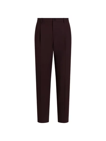 Pantaloni Dolce & Gabbana de lână violet