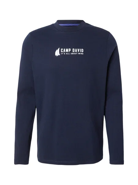CAMP DAVID Póló tengerészkék fehér