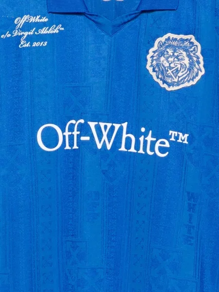 Gulerat tricou polo Off-white alb