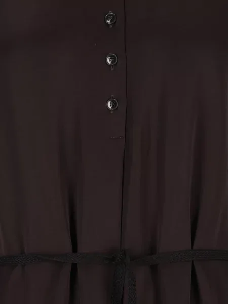Cu centură rochie midi Barena maro