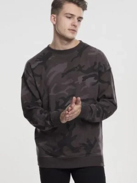 Камуфлажен суичър без качулка Uc Men кафяво