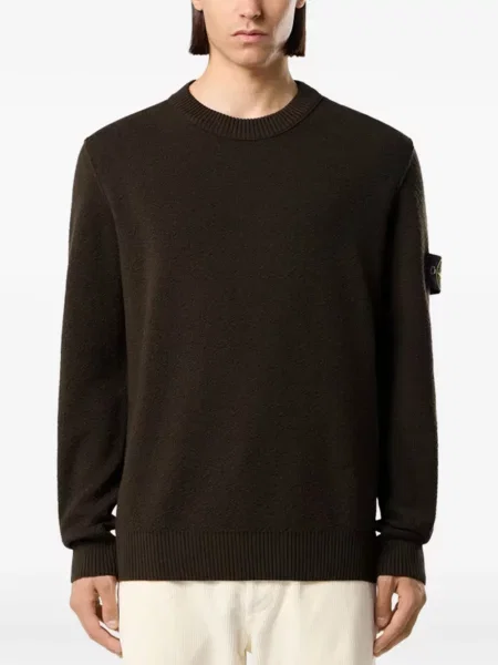 Pulover Stone Island cu strasuri maro