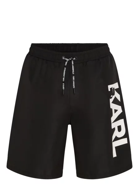 Slip de baie Karl Lagerfeld cu imagine negru