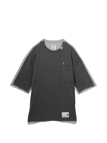 Tricou Maison Mihara Yasuhiro cu broderie gri