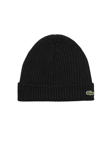 Lacoste căciulă de lână maro de lână negru