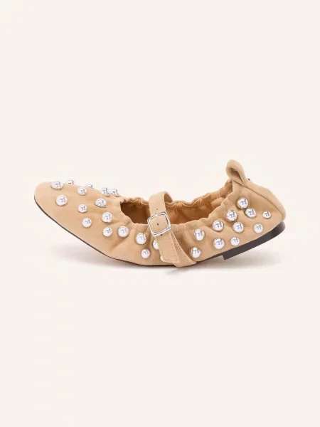 Baleríny Steve Madden se cvočky béžové