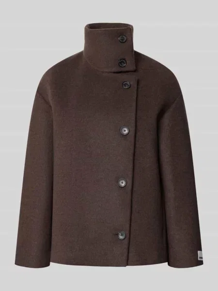 Krój loose fit krótki płaszcz z wełny model MAJELAA WOOL' Armedangels