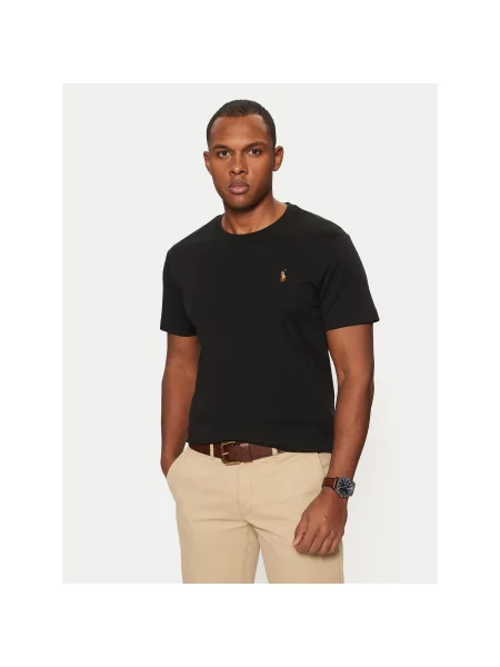 Polo Ralph Lauren Marškinėliai šviesiai ruda / tamsiai žalia balta juoda