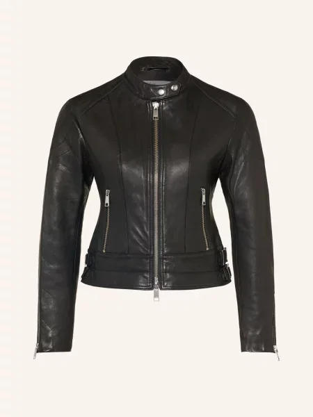 Allsaints Kurtka Skórzana Comet schwarz czarna