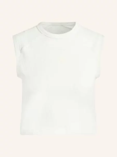 Crop top Adidas beżowy