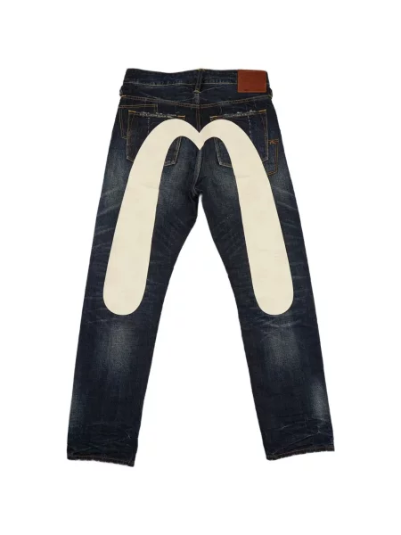 Blugi Evisu cu imagine albastru