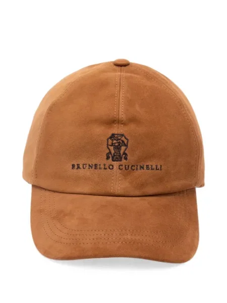 Șapcă Brunello Cucinelli cu broderie maro