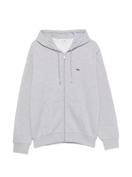 Hoodie Lacoste με αυτόγραφο γκρι