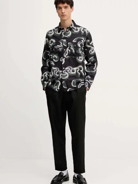 Сорочка PS Paul Smith regular класичний комір синій