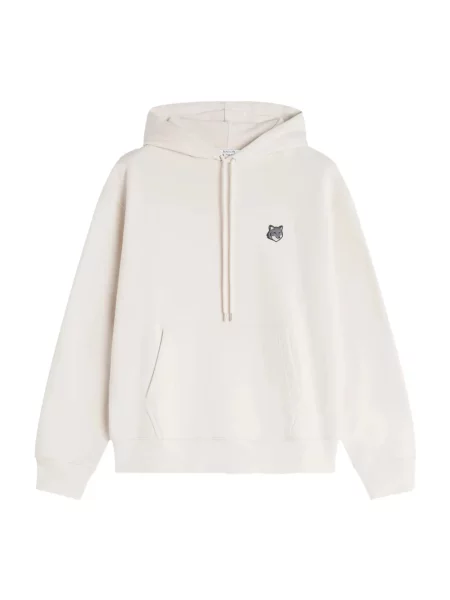 Bluza z kapturem Maison Kitsune z kapturem beżowa