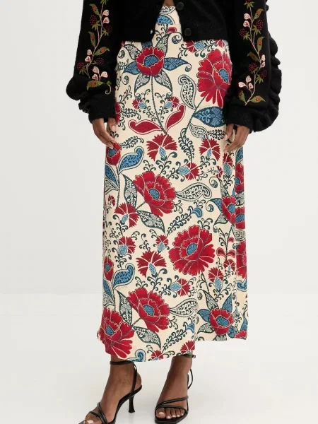 Farm Rio fustă maxi evazați bej