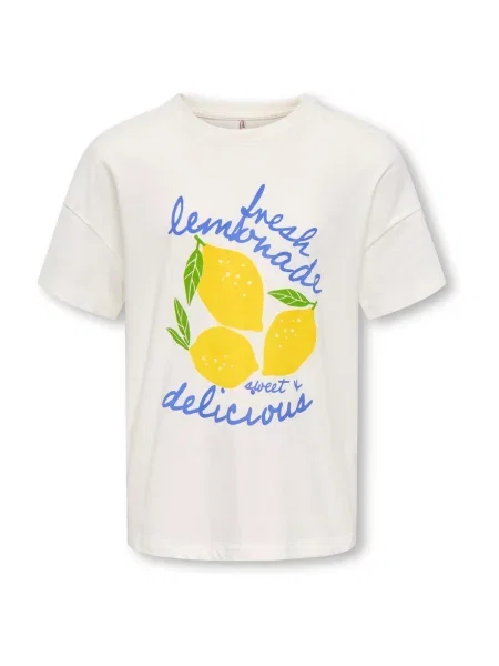 ONLY GIRLS Tricou KOGLimone albastru regal / galben lămâie / verde deschis alb